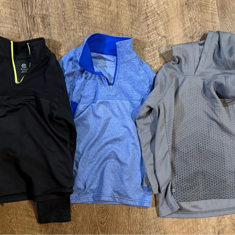 Kids Blue Quarter-Zip Active Top - Unbranded